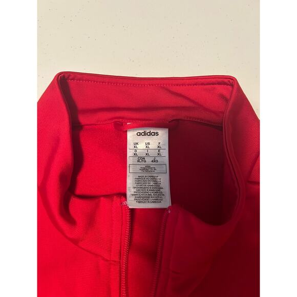 MENS ADIDAS Red Track Jacket Full Zip Size XL - Picture 6 of 6
